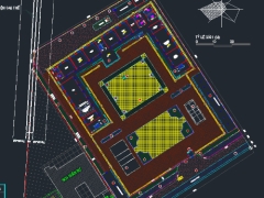 Bản vẽ cad thiết kế trường trung học cơ sở hoàn chỉnh 78x96m gồm khối phòng học và các phòng chức năng 3 tầng 65.56x31.5m