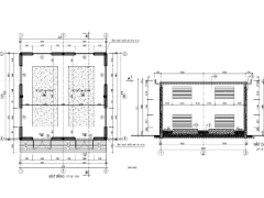 Bản vẽ thiết kế nhà để máy phát điện 8.2x8.2m