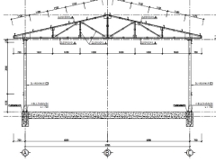 Bản vẽ thiết kế nhà kho khung cột thép góc nhịp 10m kích thước nhà 10x23m