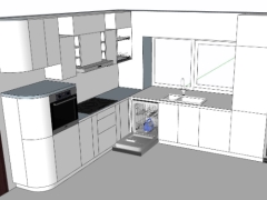 Bản vẽ thiết kế nội thất phòng bếp đơn giản