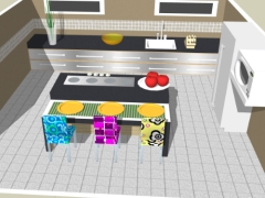 .skp nội thất phòng bếp đẹp 3d sketchup việt nam