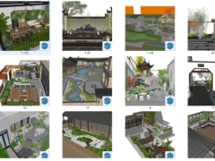 sketchup tiểu cảnh sân vườn,file sketchup tiểu cảnh,File sketchup tiểu cảnh sân vườn,sketchup sân vườn,cảnh quan sân vườn