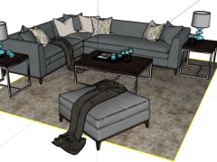 2 thiết kế bản vẽ dựng 3d .skp sofa phòng khách