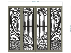 2 thiết kế cổng 4 cánh cnc siêu hót hiện nay
