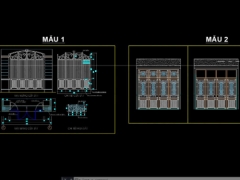 Autocad 10 thiết kế cửa sắt đầy đủ