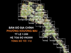 Bản đồ địa chính phường khương mai, quận thanh xuân, tỷ lệ 1:200 - theo hệ tọa độ vn2000