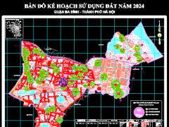 Bản đồ kế hoạch sử dụng đất 2024 của quận Ba Đình, thành phố Hà Nội