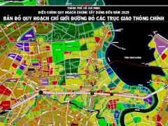 Bản đồ Quy hoạch chỉ giới đường đỏ các trục giao thông chính tp.HCM - 2025