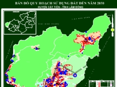 Bản đồ quy hoạch sử dụng đất 2030 của huyện Cát Tiên, tỉnh Lâm Đồng