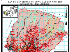 Bản đồ quy hoạch sử dụng đất 2030 của huyện Đạ Tẻh, tỉnh Lâm Đồng