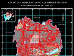 Bản đồ quy hoạch sử dụng đất 2030 của huyện Đất Đỏ, tỉnh Bà Rịa - Vũng Tàu