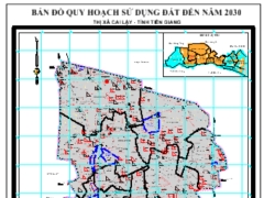Bản đồ quy hoạch sử dụng đất 2030 của thị xã Cai Lậy, tỉnh Tiền Giang