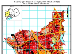 Bản đồ quy hoạch sử dụng đất 2030 của thị xã Phú Mỹ, tỉnh Bà Rịa - Vũng Tàu