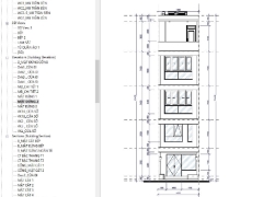 Bản thiết kế file Revit nhà phố 4 tầng kích thước 4x22.6m, full hạng mục kiến trúc