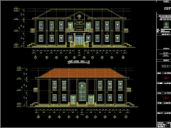 Bản thiết kế thi công công trình trụ sở phường 2 tầng 14.1x27.2m (KT, KC, Dự toán, Báo cáo)