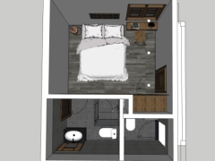 Bản vẽ .skp nội thất phòng ngủ đẹp 3d