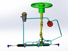 Bản vẽ 3D mô phỏng hệ thống lái trợ lực thủy lực trên ô tô du lịch bằng Solidworks