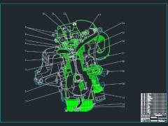 Bản vẽ Autocad các hệ thống trên động cơ 1NZ-FE