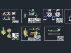 Bản vẽ AutoCAD Hệ thống lái trợ lực thủy lực trên xe Toyota Vios