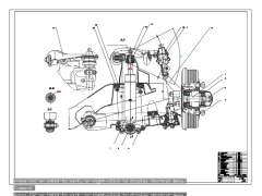 Bản vẽ Autocad hệ thống treo trước Toyota Vios