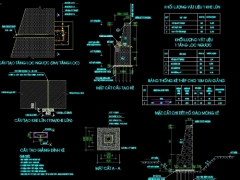 Bản vẽ autocad kè đã hộc xây quanh dự án