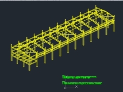 Bản vẽ autocad kết cấu chi tiết nhà kho KT 15x66m triển khai tekla structure