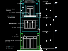 Bản vẽ AutoCAD nhà phố liền kề 3 tầng 4.5x18m + Dự toán chỉ việc thi công