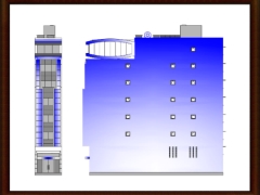 Bản vẽ autocad thiết kế Khách sạn mini 8 tầng 5x25m