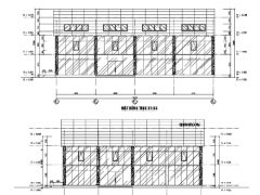 Bản vẽ autocad thiết kế Showroom 3 tầng kết cấu khung thép 28x32m