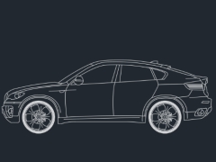 Bản vẽ Autocad tuyến hình BMW X6