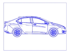 Bản vẽ Autocad tuyến hình Honda City