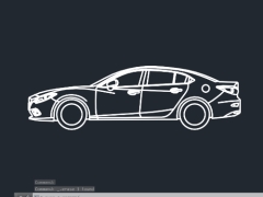 Bản vẽ Autocad Tuyến hình xe Mazda 6