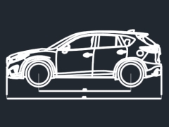Bản vẽ Autocad Tuyến hình xe Mazda CX5