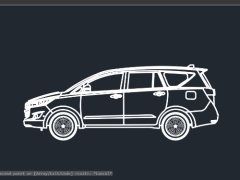 Bản vẽ Autocad Tuyến hình xe Toyota Innova