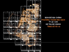 Bản vẽ bản đồ địa chính phường mai dịch, cầu giấy, tỷ lệ 1:200 - hệ tọa độ vn2000
