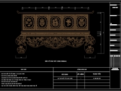 Bản vẽ bàn thờ mẫu cho mọi không gian thờ tự
