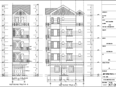 Bản vẽ bản vẽ mẫu nhà phố 5 tầng căn góc hai mặt tiền mái thái 3.77x10m