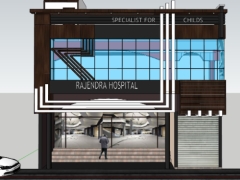 Bản vẽ bệnh viện 2 tầng model sketchup 