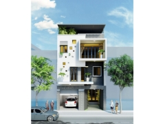 Bản vẽ Biệt thự nhà phố 3 tầng 7.4x17.2m (Full Kiến trúc + kết cấu)