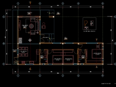 Bản vẽ bổ nội thất nhà cấp 4 10x18m có sân vườn