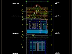 Bản vẽ CAD 2 mẫu nhà phố 4.5x16m và 5x20m Full hạng mục