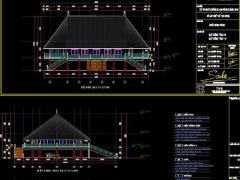  bản vẽ cad bản vẽ file cad nhà văn hóa xã phong cách nhà rông