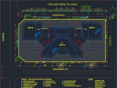 Bản vẽ CAD Biện pháp thi công 3 tầng hầm chung cư
