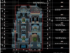Bản vẽ cad chi tiết lâu đài tân cổ điển 3 tầng