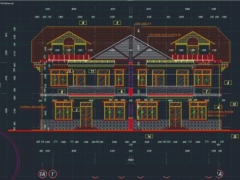 Bản vẽ CAD cụm lô biệt thự 2 tầng ( Full KT, KC, Điện, Nước,Dự toán)