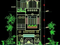 Bản vẽ cad kiến trúc của 2 mẫu nhà phố