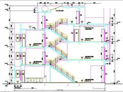 Bản vẽ CAD kiến trúc nhà phố 4 tầng 4x16m