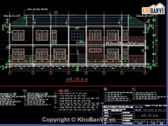 Bản vẽ cad kiến trúc thiết kế trạm y tế xã 2 tầng KT 7.2x26m