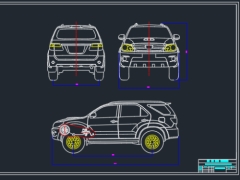 Bản vẽ CAD ly hợp trên Toyota Fortuner