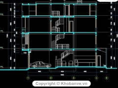 Bản vẽ cad mẫu nhà phố 1 tầng 3 lầu (kiến trúc. kết cấu.file phối cảnh)